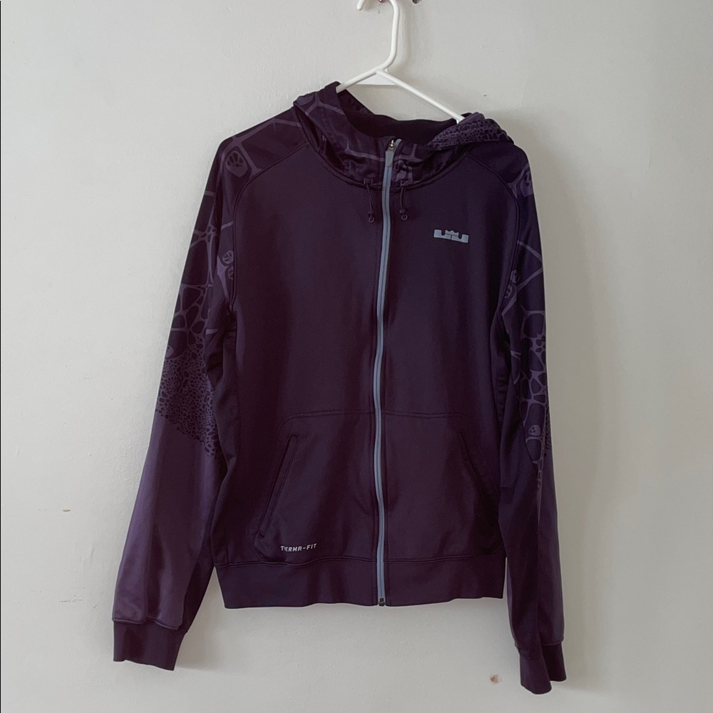 LeBron James Nike Therma-Fit Purple Zip-Up Hoodie